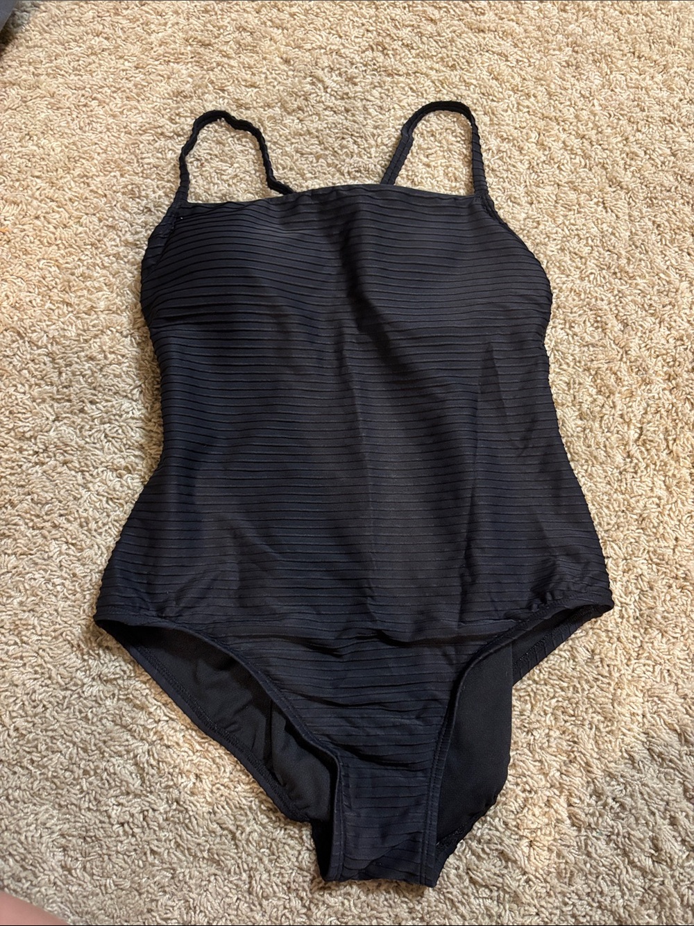 Sleek Black One-Piece Swimsuit - Supportive Everyday Swim